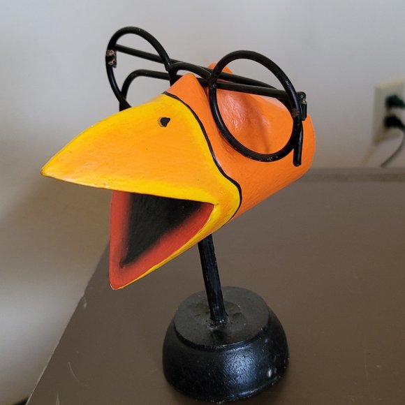 Wooden Duck Bill Eye Glass Holder Display Unique Different Cute Decorative - Picture 4 of 7